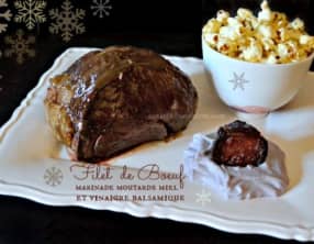 Roti Filet Boeuf enrobé de marinade froide après la cuisson