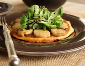 Tartelettes au boudin blanc et confit d’oignons