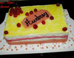 Entremets citron-framboise