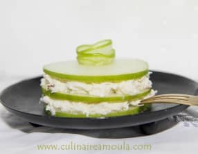 Millefeuille pomme verte et crabe