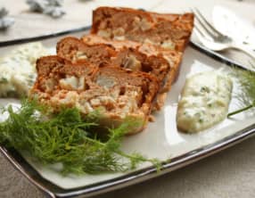 Terrine de lotte, sauce aux fines herbes