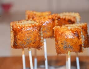 sucettes croustillantes au saumon fumé