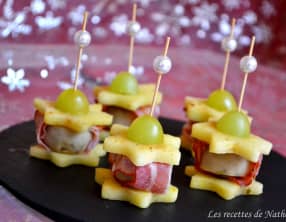 Bouchées aux pommes, boudin de Liège et lard fumé
