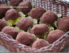 Truffes au chocolat, crème de marron