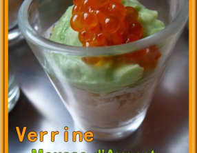 Verrine mousse d'avocat saumon