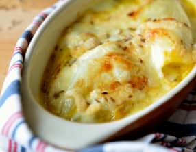 Endives braisées et fondue de munster