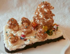 Paysage de Noël façon Mont Blanc