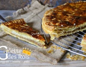 Galette des rois à la frangipane de noisette et pralin
