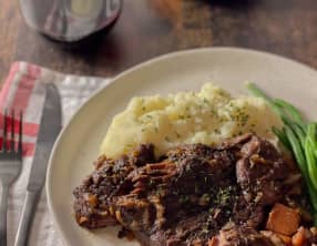 Boeuf braisé au vin rouge