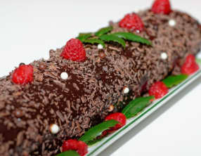 Bûche choco-framboises
