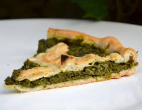 Tarte aux épinards et fromage de chèvre