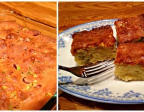 Blondies au citron, aux pistaches salées et au chocolat blanc