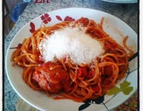 Spaghettis integrale aux boulettes de viande