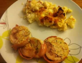 Ballottine de poulet au pistou et jambon de Parme