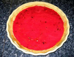 Tarte aux pralines rouges de Saint Genix