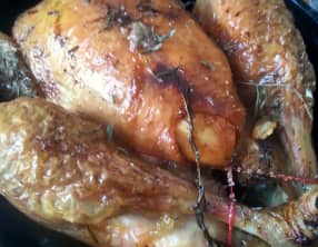 Poulet rôti à l'ail et au romarin