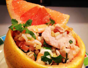 Pamplemousse et fruits de mer