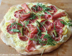 Pizza façon raclette