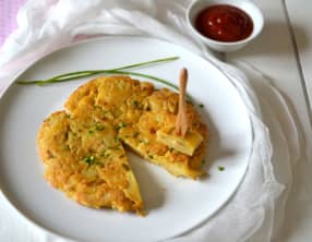 Tortilla de pommes de terre aux oignons