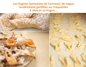 Bugnes lyonnaises de la Chandeleur, Mardi-Gras et Carnaval