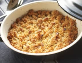 Crumble de courge butternut et pignons
