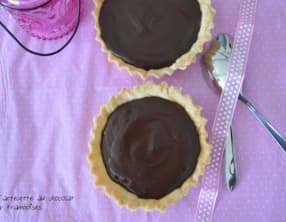 Tartelette au chocolat et aux framboises