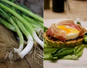 Tourtelettes poireaux-pomme de terre, oeuf miroir d'après Alain Ducasse