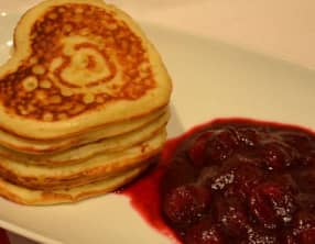 Pancakes pour la Saint Valentin