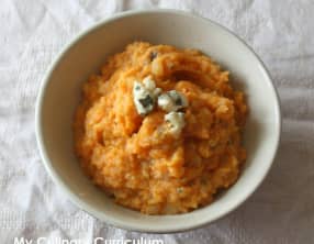 Purée de patates douces au Roquefort