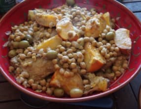 Tajine de poulet aux kakis
