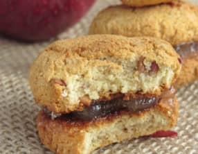 Whoopies noix de coco, pomme et coquelicot