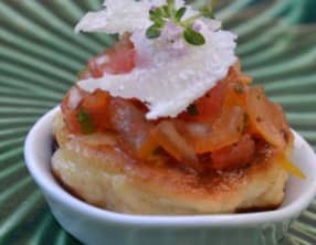 Coussins de ricotta, parmesan et tartare de tomates