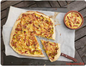 Tarte rustique poireaux lardon et comté