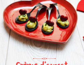 Crème d’avocat, coeur de betterave