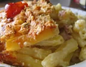 Gratin de macaronis à la lyonnaise