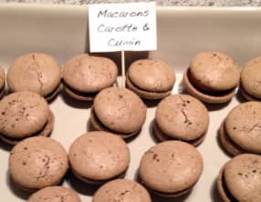 Macarons apéritifs carottes et cumin