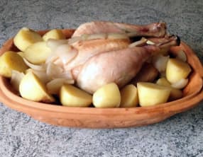 Poulet Römertopf au cidre