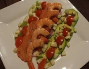 Ceviche de crevettes à la pomme verte et à l’avocat