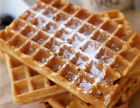 Gaufres express la farine intégrale et à la vanille