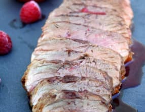 Magret de canard aux framboises