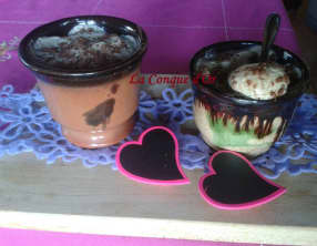 Petits pots de mousse au café-cannelle