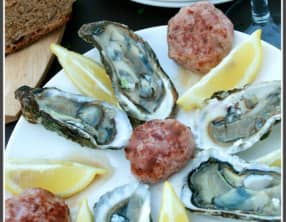 Crépinettes et huîtres du Bassin d'Arcachon