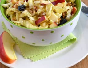 Salade de chou vert, vinaigrette au vinaigre de framboise