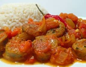 Rougail saucisse réunionnais