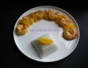 Scampis flambés à la crème d’orange