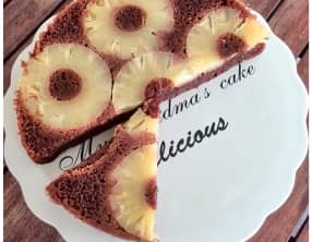 Gâteau de polenta chocolat ananas