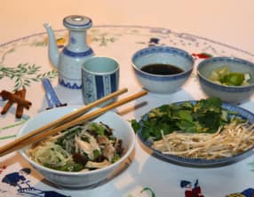 Phở gà, soupe vietnamienne au poulet