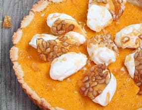 Tarte potiron et nougatine