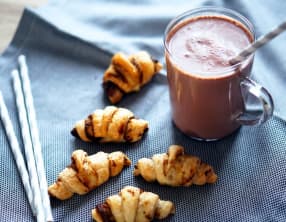 Minis croissants à la pâte de pistache