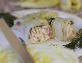 Rouleaux de saumon au chou chinois